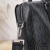 Dior Latest Men's Briefcase/Handbag from Official Counter - Hit the Road Series, Black CD Diamond Canvas with Signature Straps, Spacious Design, Model D8009