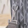 Dior Latest Collection Men's Briefcase/Handbag - Hit the Road Series, Grey CD Diamond Canvas with Signature Nylon Jacquard Straps