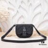 Dior Latest Men's Messenger Bag / Shoulder Bag - Gallop Model D9674 in Black Fabric with Leather Trim