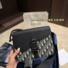 Dior Men's Saddle Messenger Bag ✅ Leather Canvas Foldable Box  ️ Size 23.18