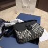 Dior Men's Saddle Messenger Bag ✅ Leather Canvas Foldable Box  ️ Size 23.18