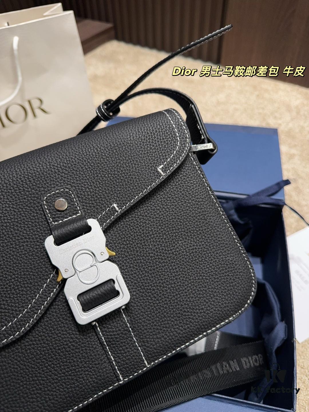 Dior Men's Saddle Messenger Bag in Cowhide Foldable Box  ️ Size 23.18