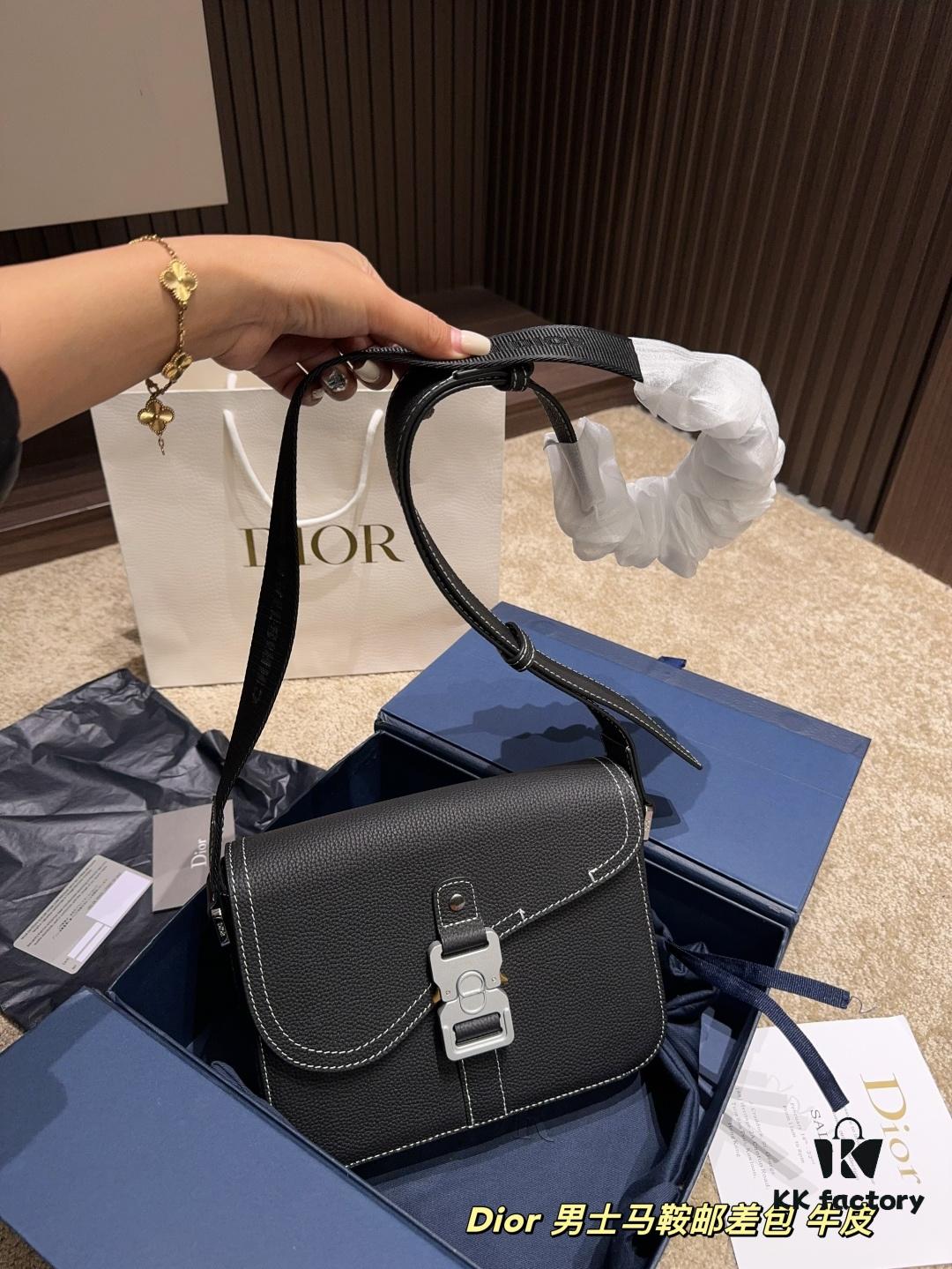 Dior Men's Saddle Messenger Bag in Cowhide Foldable Box  ️ Size 23.18