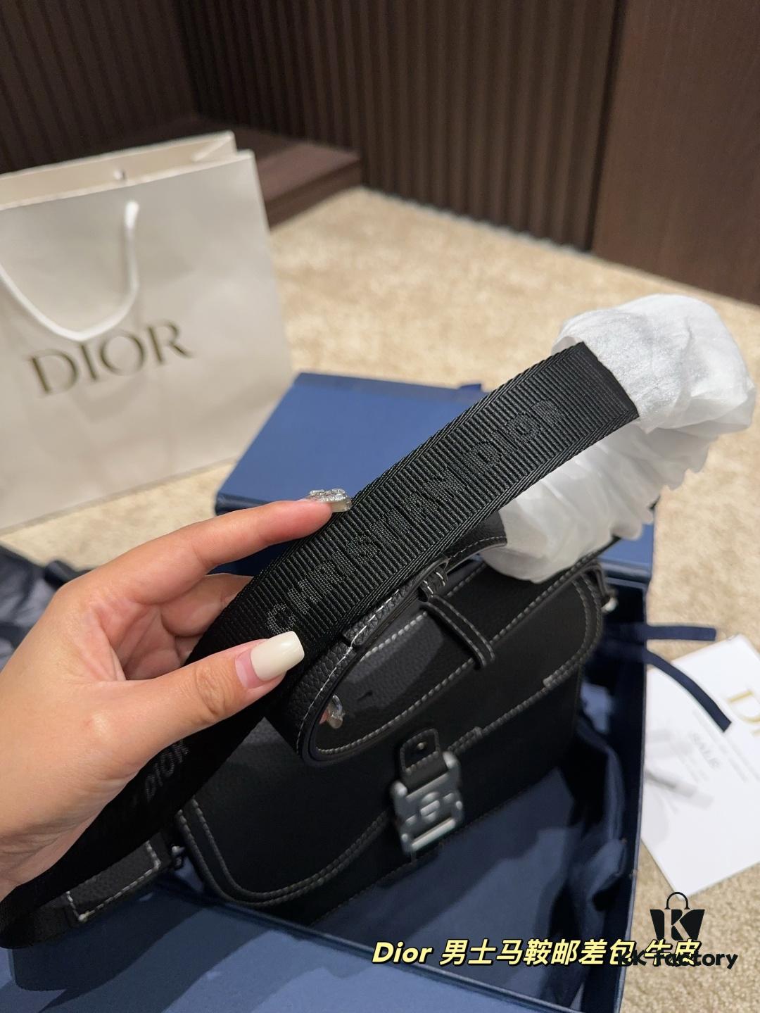 Dior Men's Saddle Messenger Bag in Cowhide Foldable Box  ️ Size 23.18