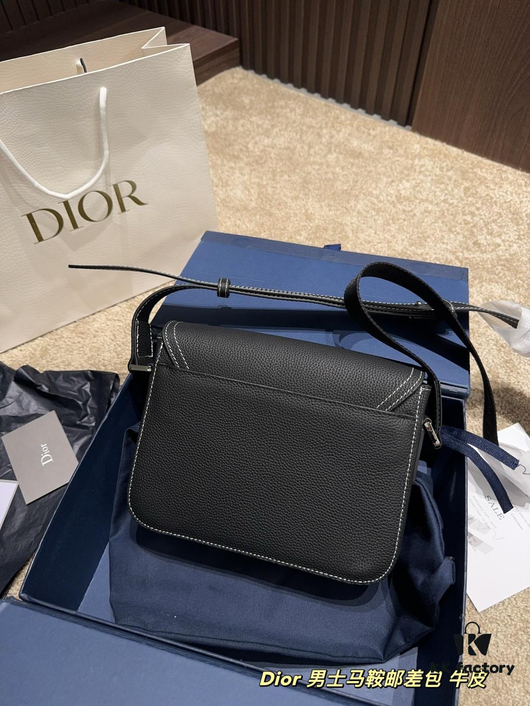 Dior Men's Saddle Messenger Bag in Cowhide Foldable Box  ️ Size 23.18