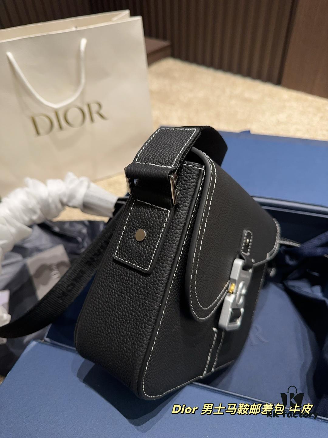 Dior Men's Saddle Messenger Bag in Cowhide Foldable Box  ️ Size 23.18