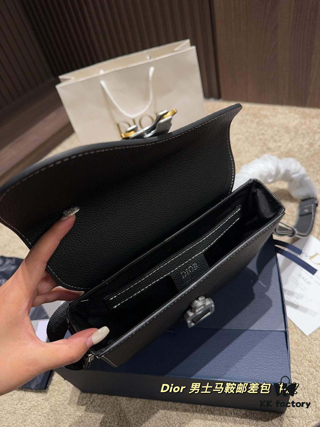 Dior Men's Saddle Messenger Bag in Cowhide Foldable Box  ️ Size 23.18