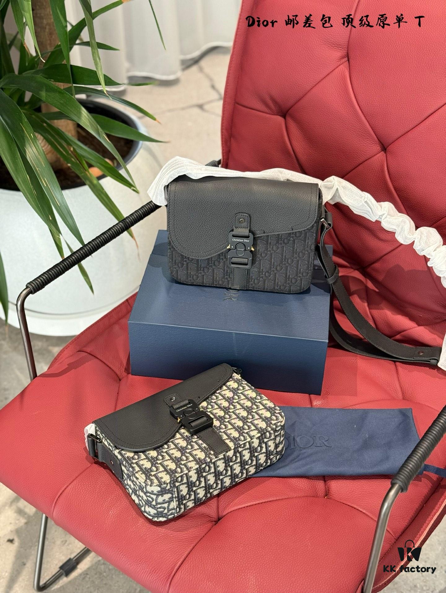 Dior New Men's Saddle Messenger Bag in Leather and Fabric