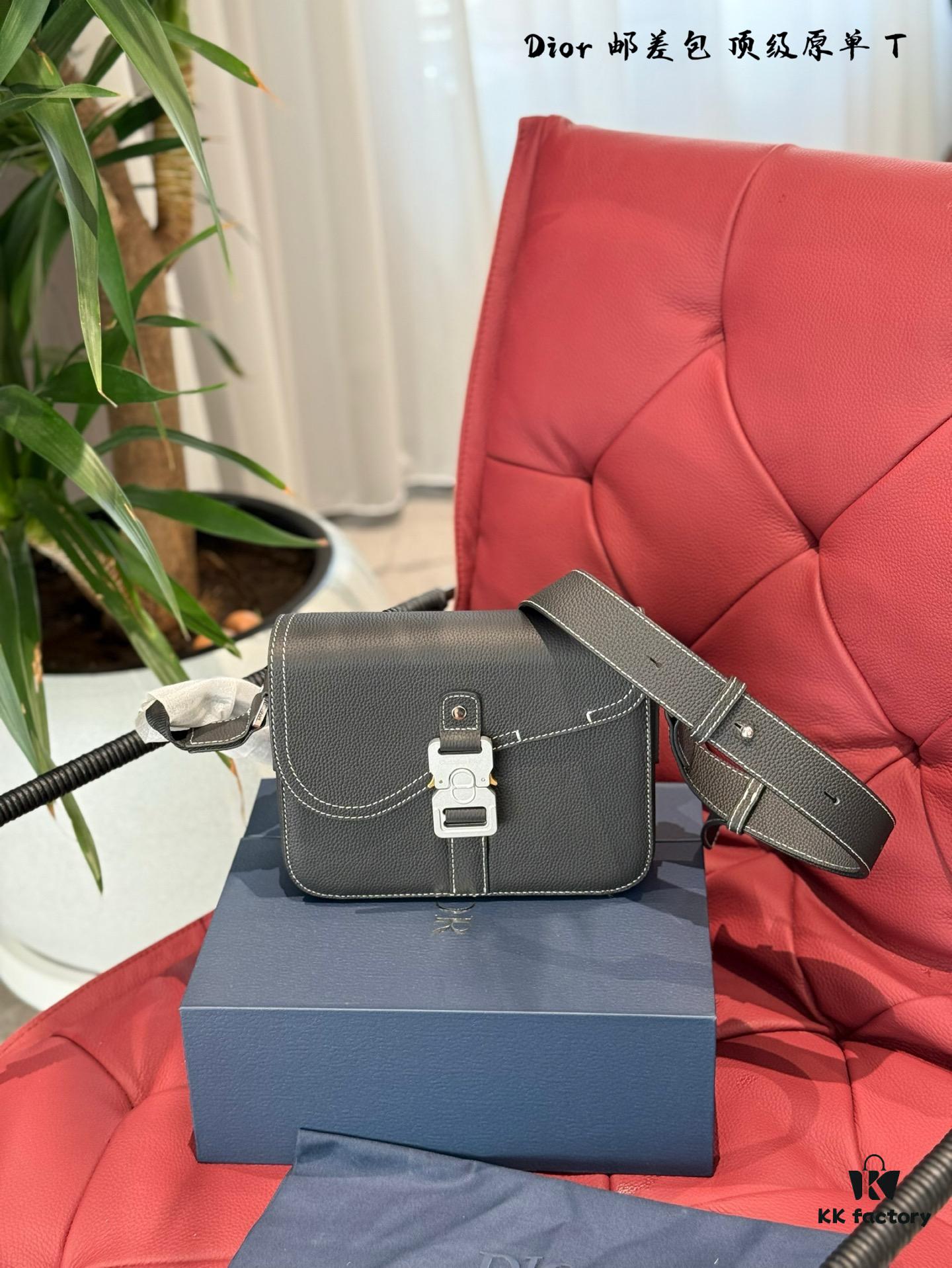 Full Leather Dior Men's Saddle Messenger Bag