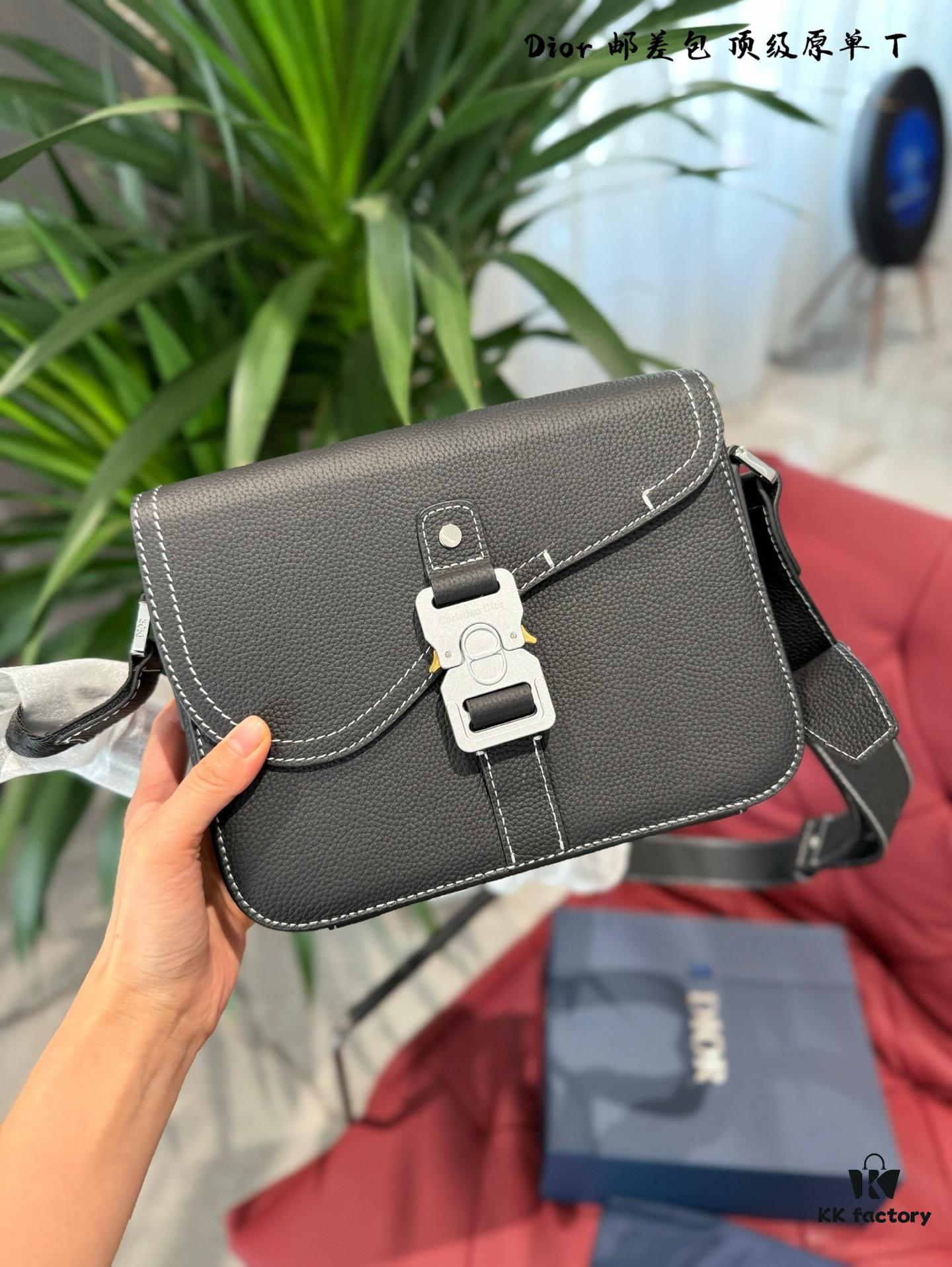 Full Leather Dior Men's Saddle Messenger Bag