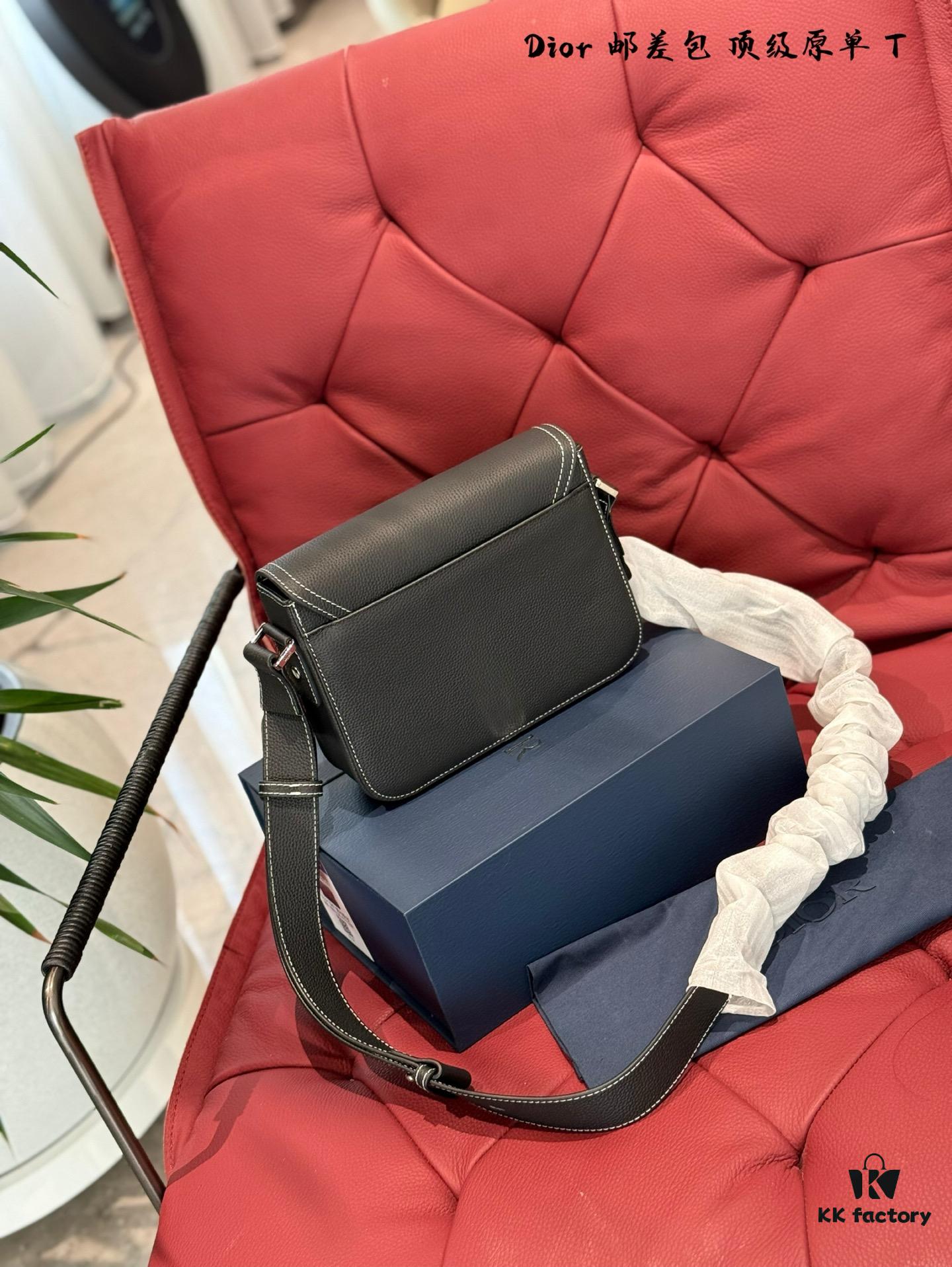 Full Leather Dior Men's Saddle Messenger Bag