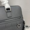 Dior Men's Leather Briefcase Laptop Bag Crossbody Handbag with Exquisite Inlay Craftsmanship, Classic and Versatile Design, Original Factory Material, High-End Quality, Includes Dust Bag, 38 x 27 cm