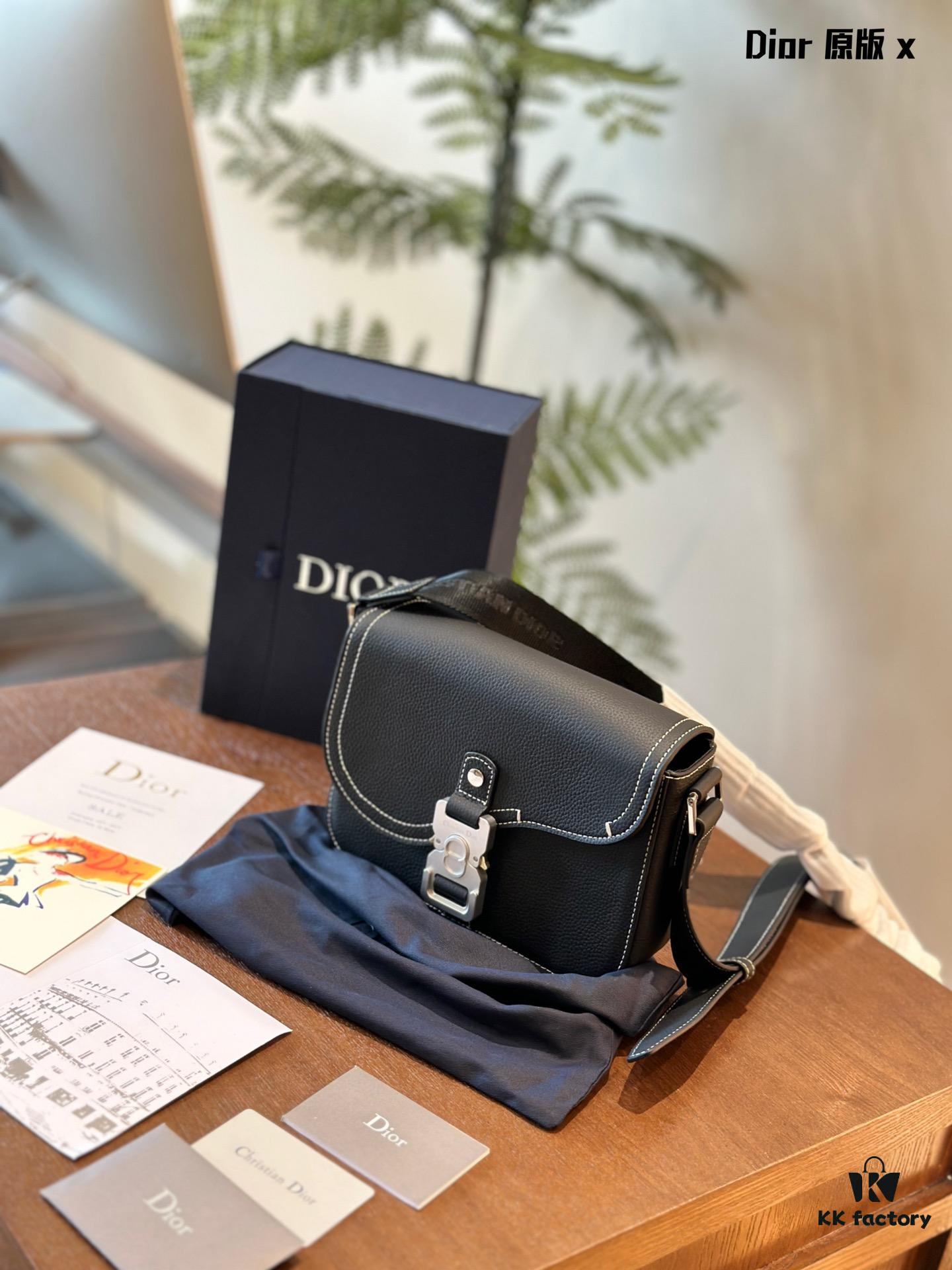 Full Leather Dior Men's Saddle Messenger Bag