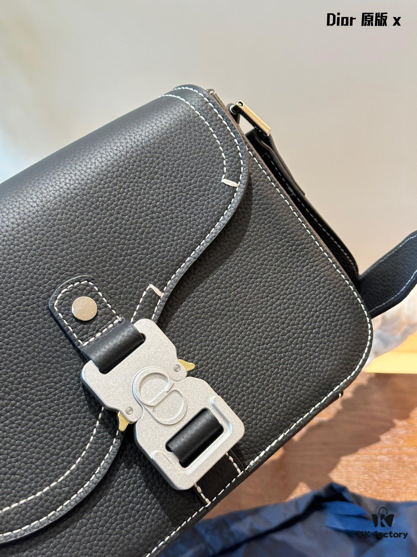 Full Leather Dior Men's Saddle Messenger Bag