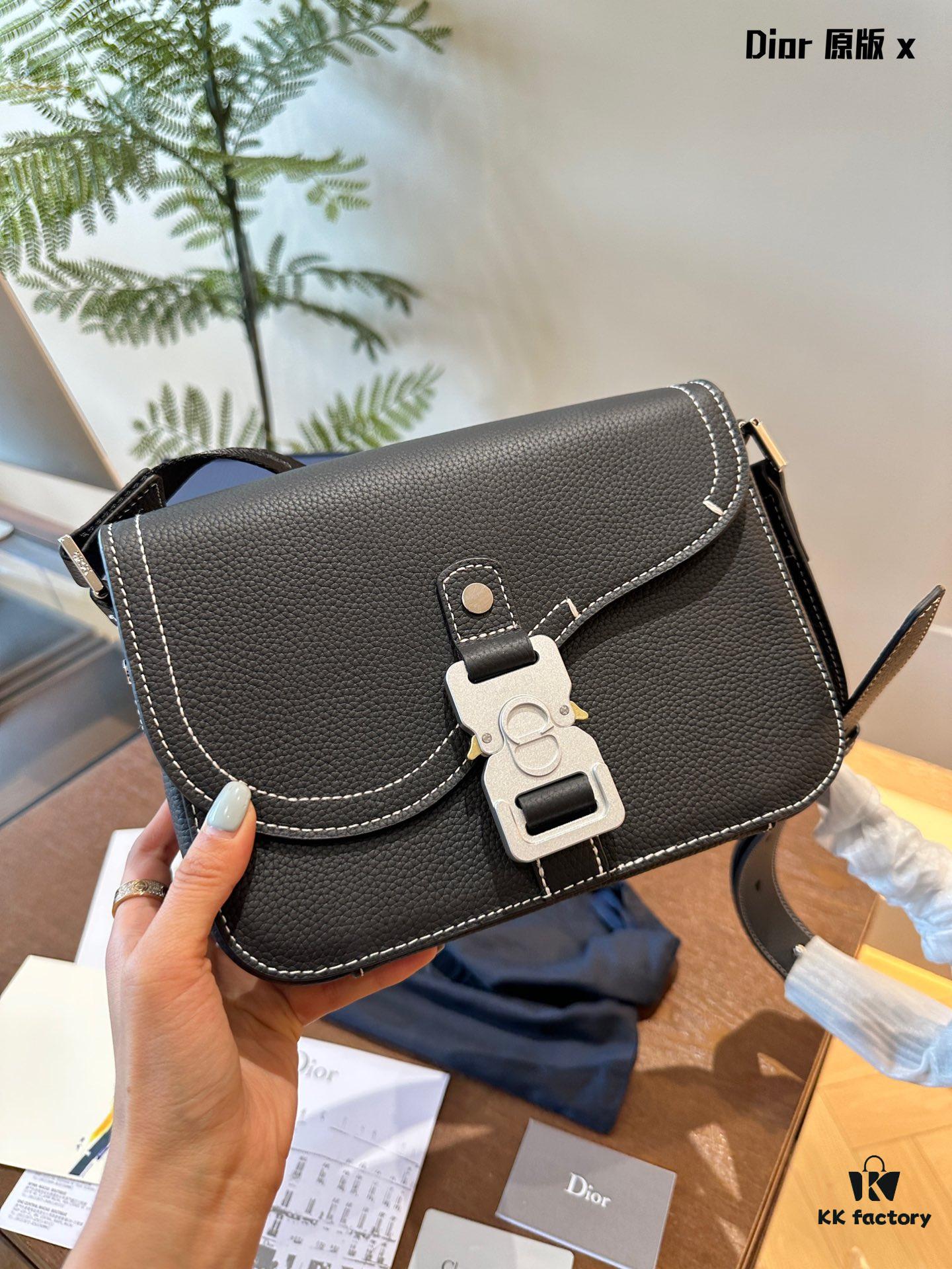 Full Leather Dior Men's Saddle Messenger Bag