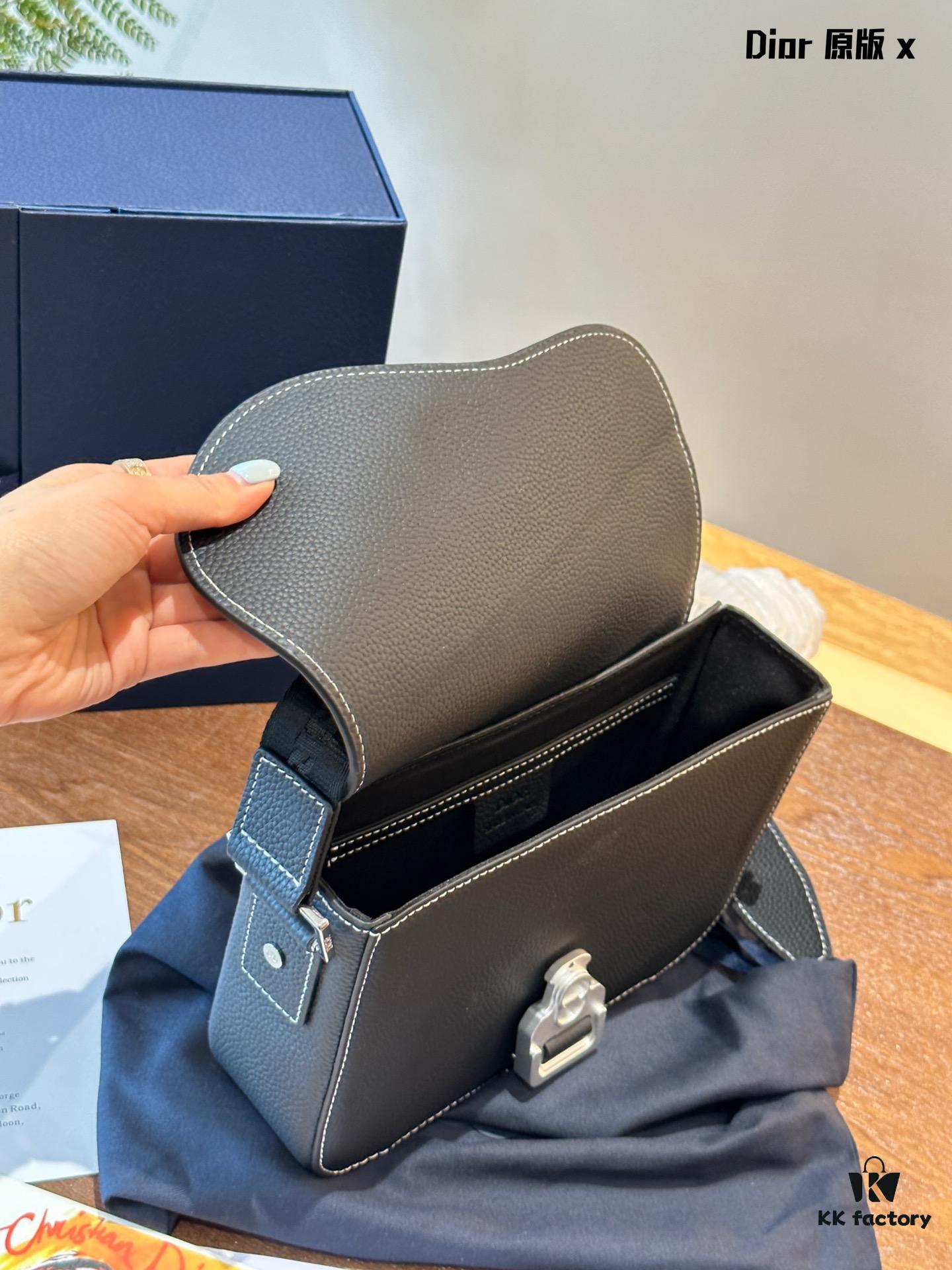 Full Leather Dior Men's Saddle Messenger Bag