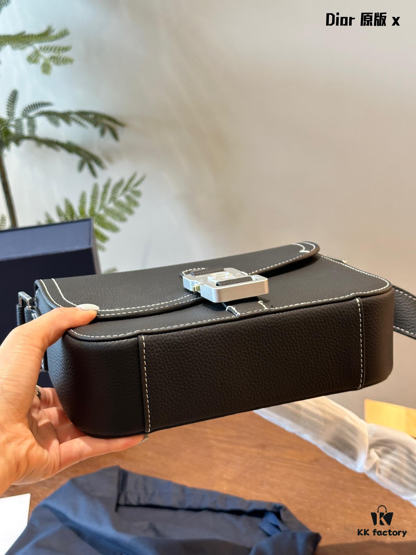 Full Leather Dior Men's Saddle Messenger Bag