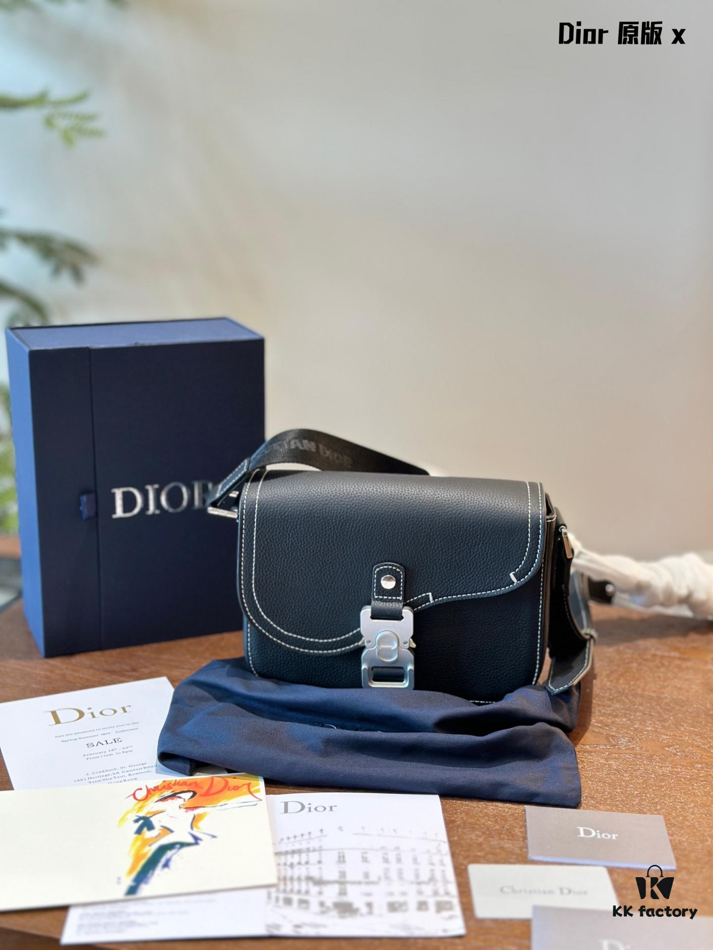 Full Leather Dior Men's Saddle Messenger Bag
