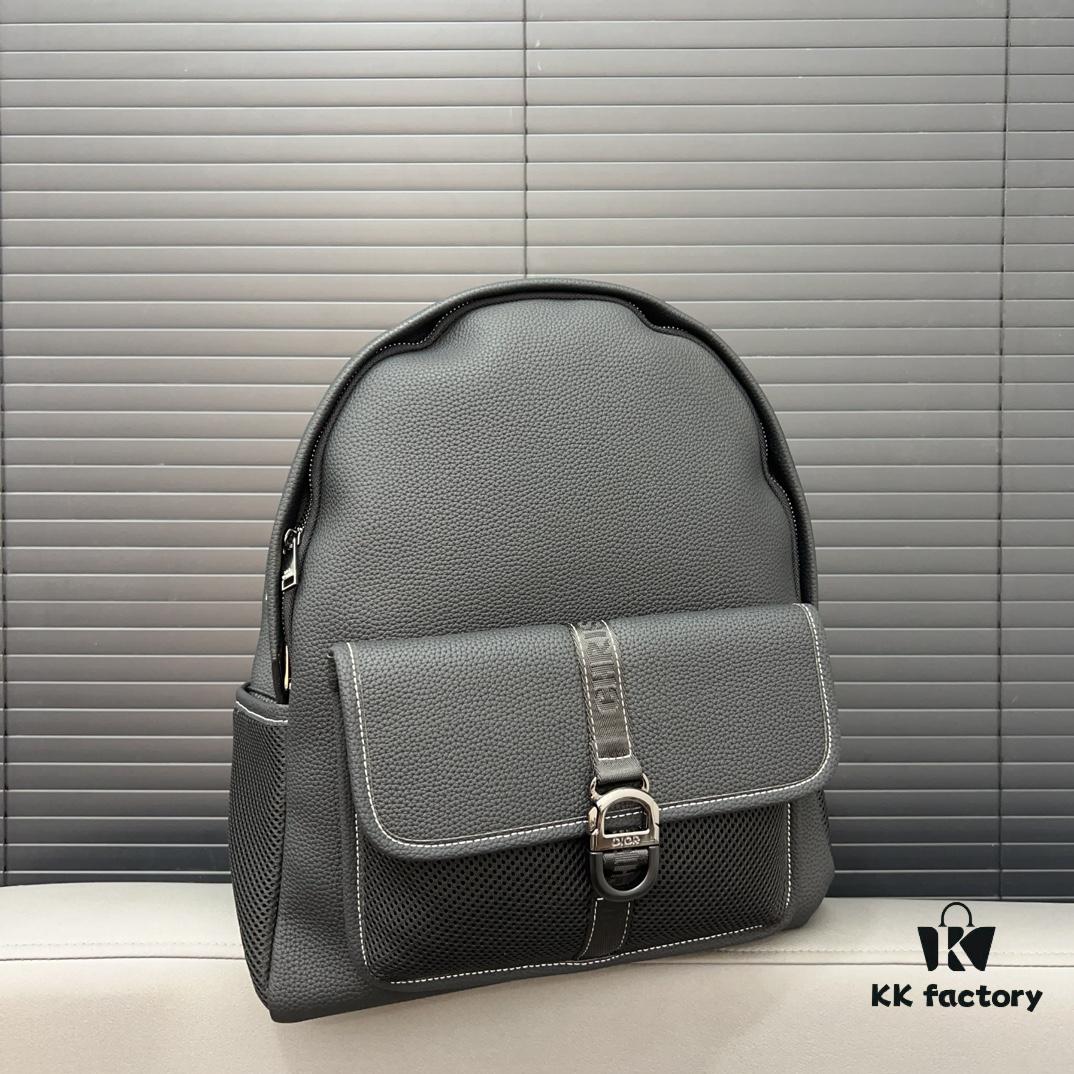 DIOR Men's Sac à dos 8 Denim Saddle Backpack, Unisex Large-Capacity Backpack, Book Bag with Precision Inlay Craftsmanship, Classic and Versatile Design