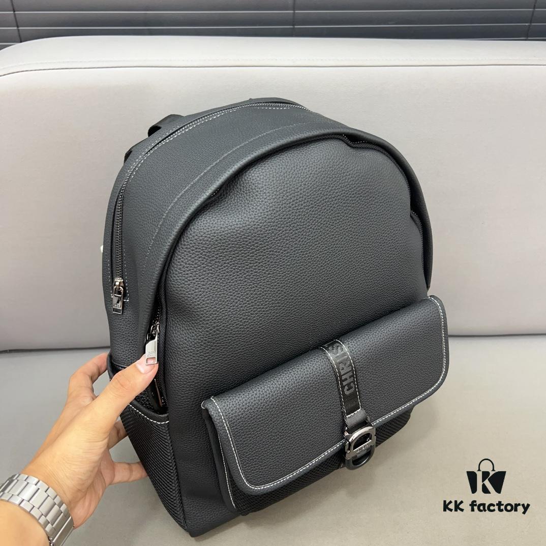 DIOR Men's Sac à dos 8 Denim Saddle Backpack, Unisex Large-Capacity Backpack, Book Bag with Precision Inlay Craftsmanship, Classic and Versatile Design