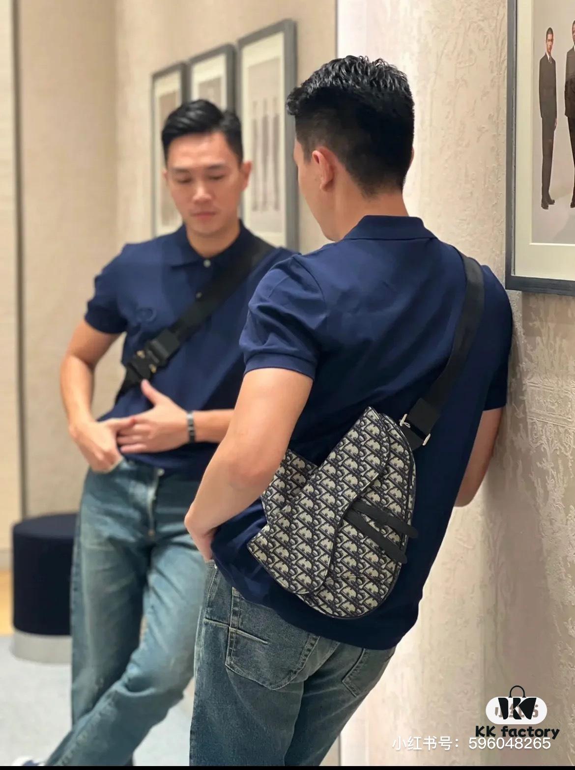 Xihan | Mechanical Buckle Classic Dior Men's Saddle Bag