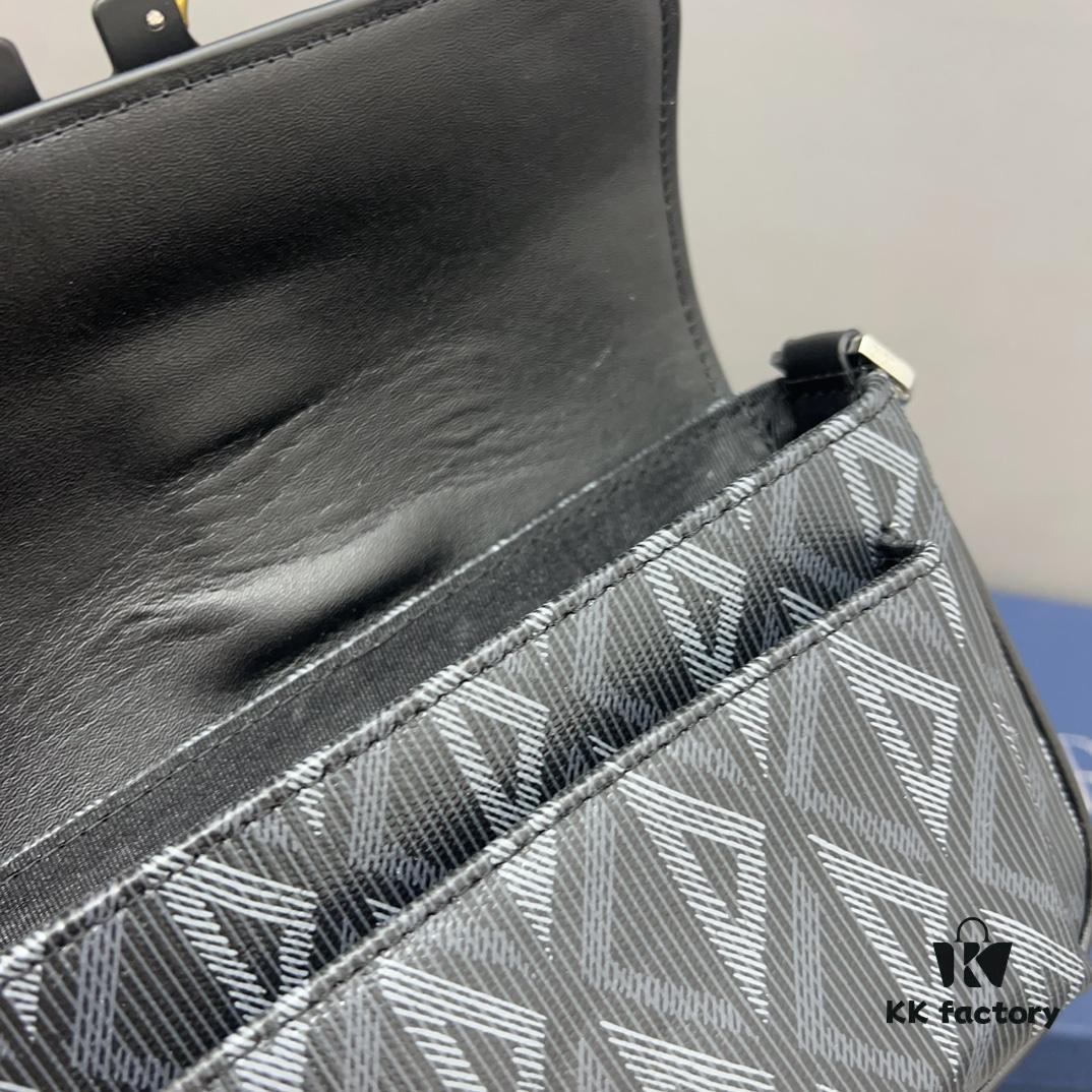 DIOR Hit The Road Canvas and Smooth Calfskin Bifold Shoulder Crossbody Bag