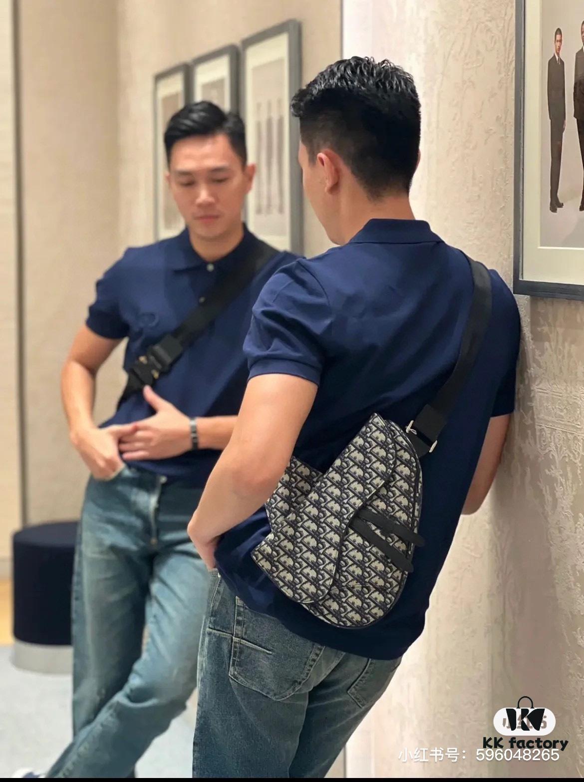 Xihan | Mechanical Buckle Classic Dior Men's Saddle Bag