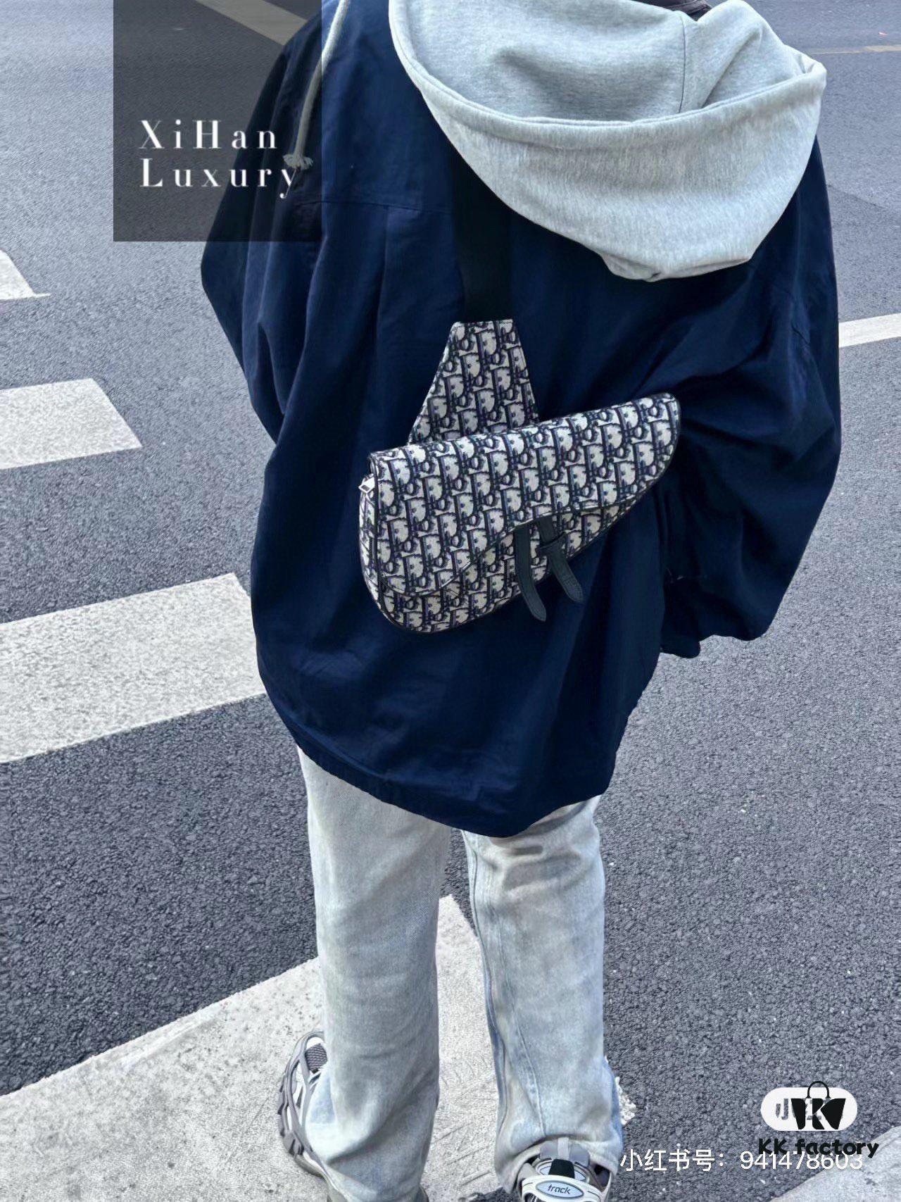 Xihan | Mechanical Buckle Classic Dior Men's Saddle Bag