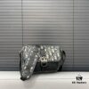 DIOR AND PARLEY Saddle Bag Unisex Crossbody Bag for Men and Women, Flap Shoulder Bag with Inlay Craftsmanship, Celebrity Must-Have Item