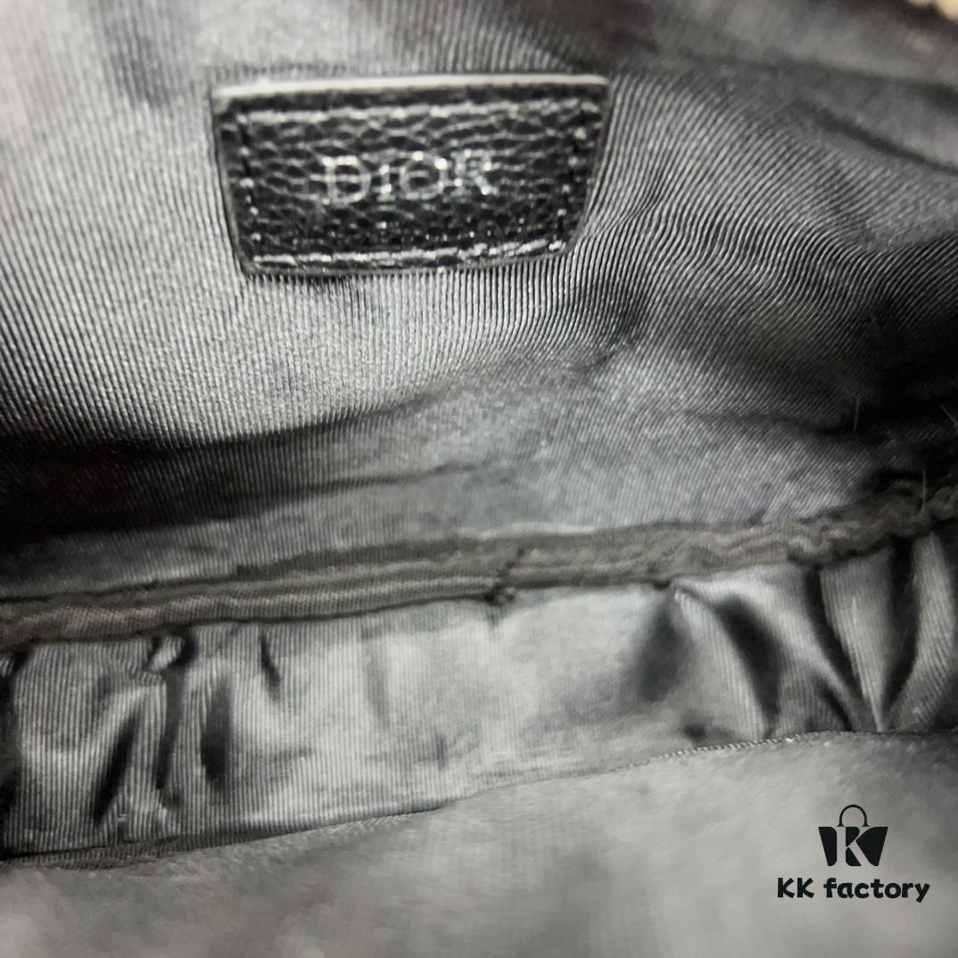 DIOR AND PARLEY Saddle Bag Unisex Crossbody Bag for Men and Women, Flap Shoulder Bag with Inlay Craftsmanship, Celebrity Must-Have Item