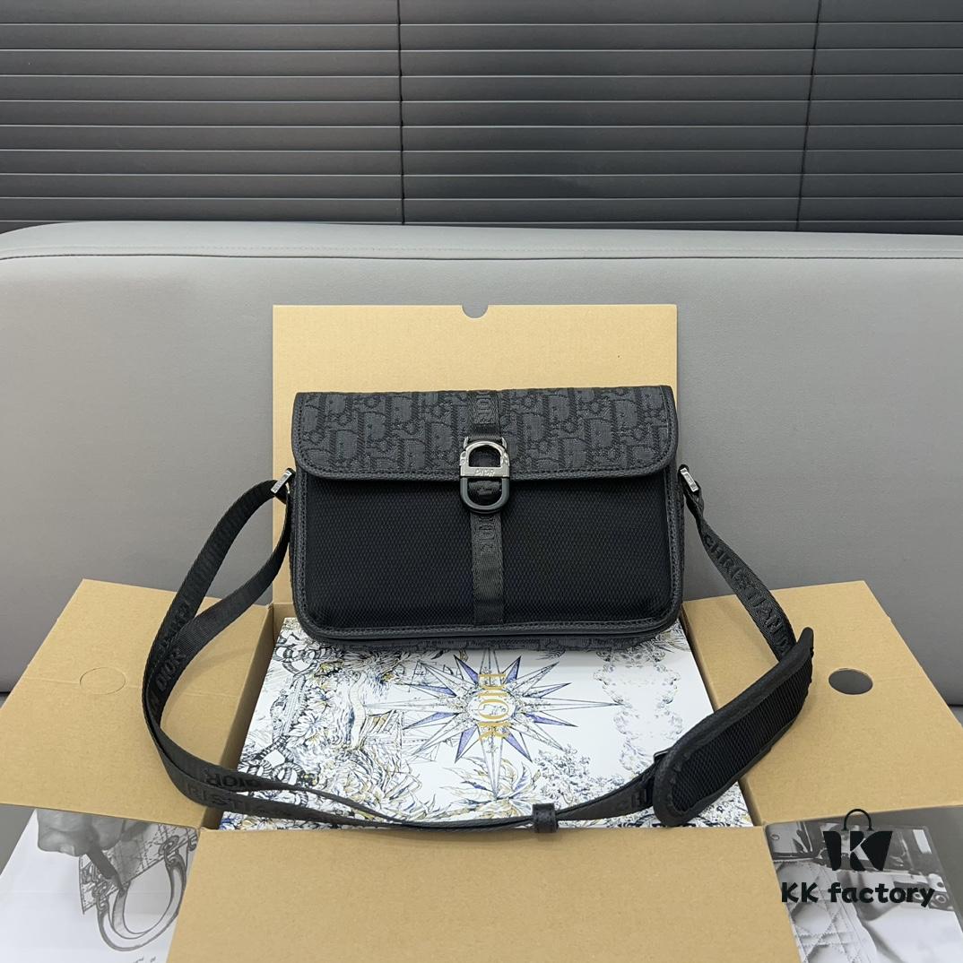 DIOR Dior8 Series Men's Flip-top Shoulder Satchel Unisex Messenger Bag Celebrity Item