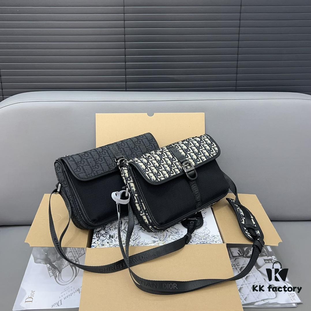 DIOR Dior8 Series Men's Flip-top Shoulder Satchel Unisex Messenger Bag Celebrity Item