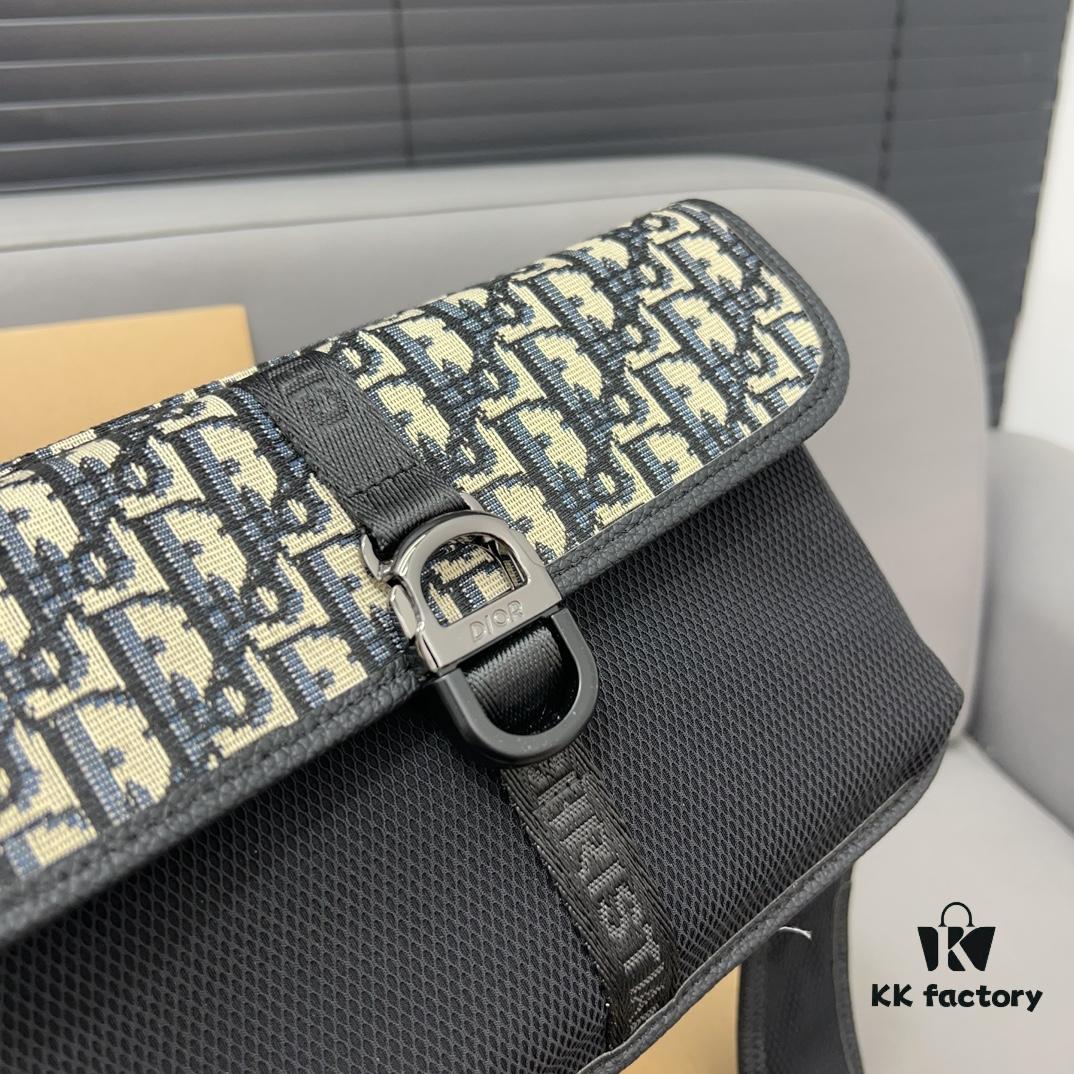 DIOR Dior8 Series Men's Flip-top Shoulder Satchel Unisex Messenger Bag Celebrity Item