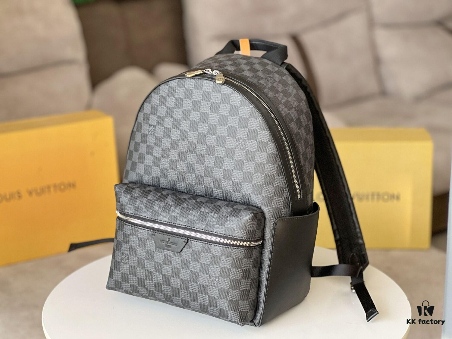 DISCOVERY Leather Backpack N40514 Black Grid