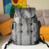 Authentic Louis Vuitton M45419 Silver Flower Backpack ✈️ Christopher Mini Backpack in Monogram Eclipse Canvas
