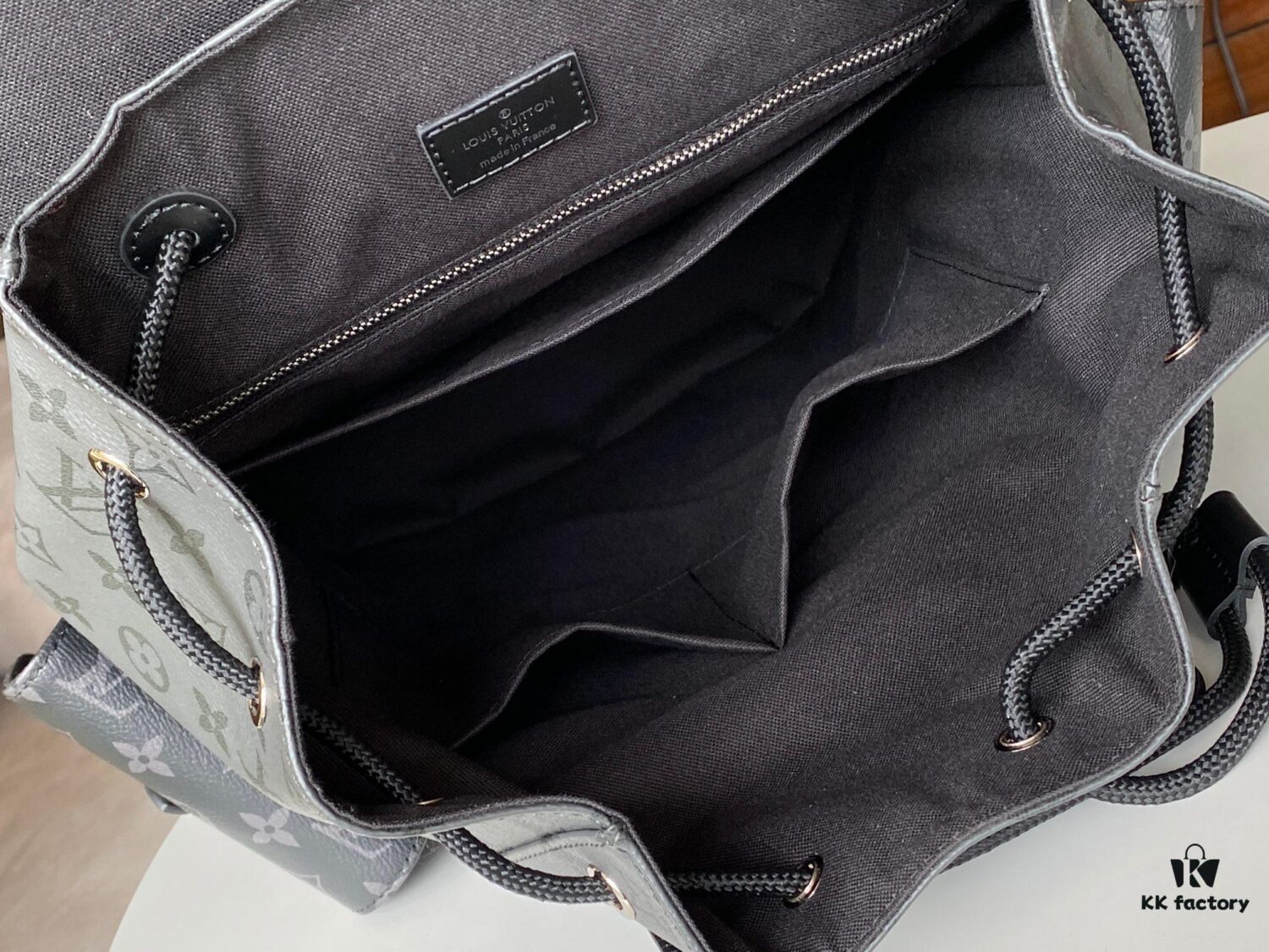 Authentic Louis Vuitton M45419 Silver Flower Backpack ✈️ Christopher Mini Backpack in Monogram Eclipse Canvas