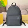 Top-Quality Original Stock - Full-Grain Calfskin Aerogram Backpack with Chip Encoding, Model M57079 Black