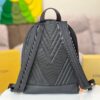 Top-Quality Original Stock - Full-Grain Calfskin Aerogram Backpack with Chip Encoding, Model M57079 Black