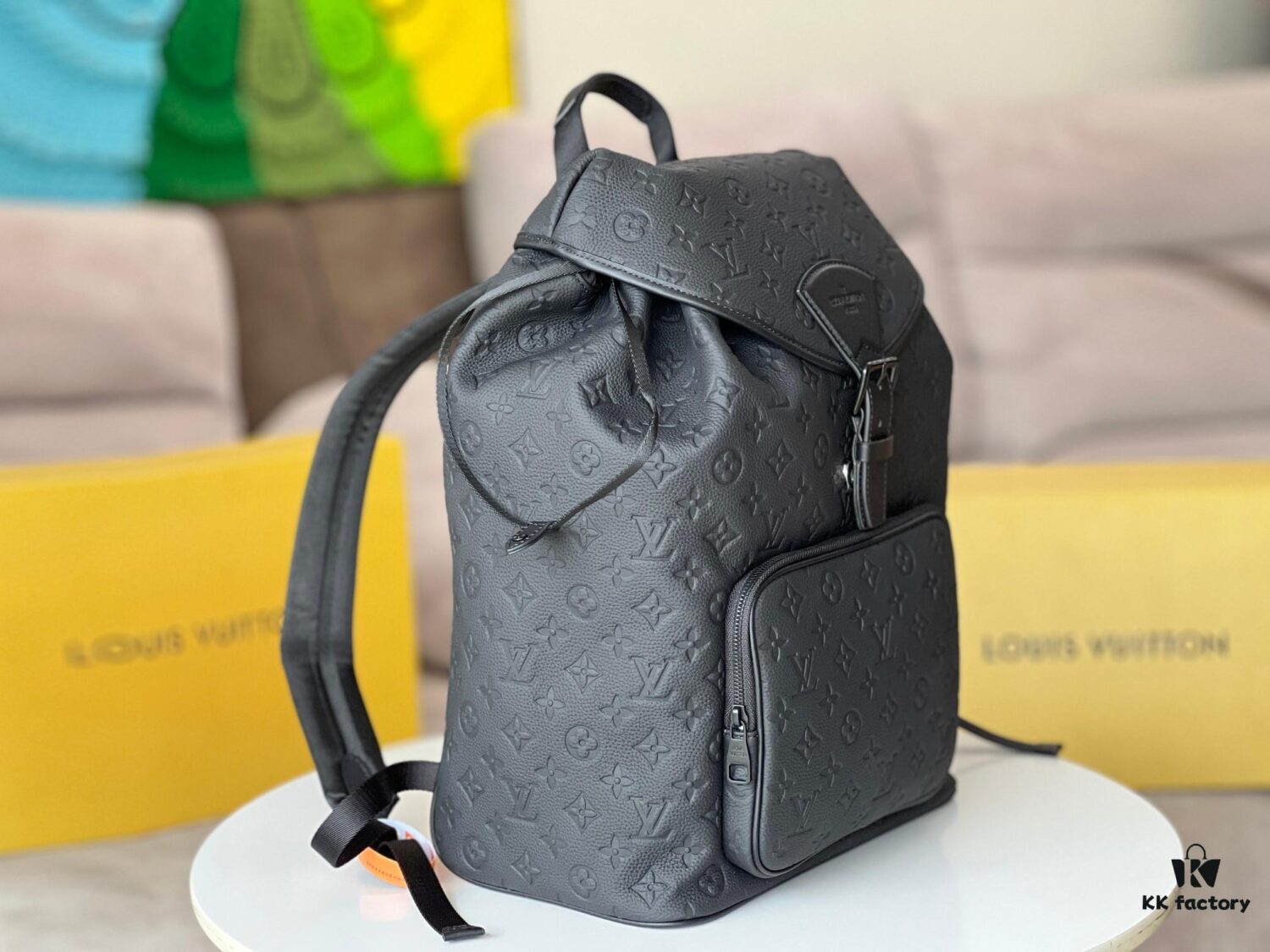 Top-Quality Original Stock M23127 Backpack with Re-Encoded Chip - Premium Matte Cowhide, Taurillon Leather with Embossed Monogram Pattern