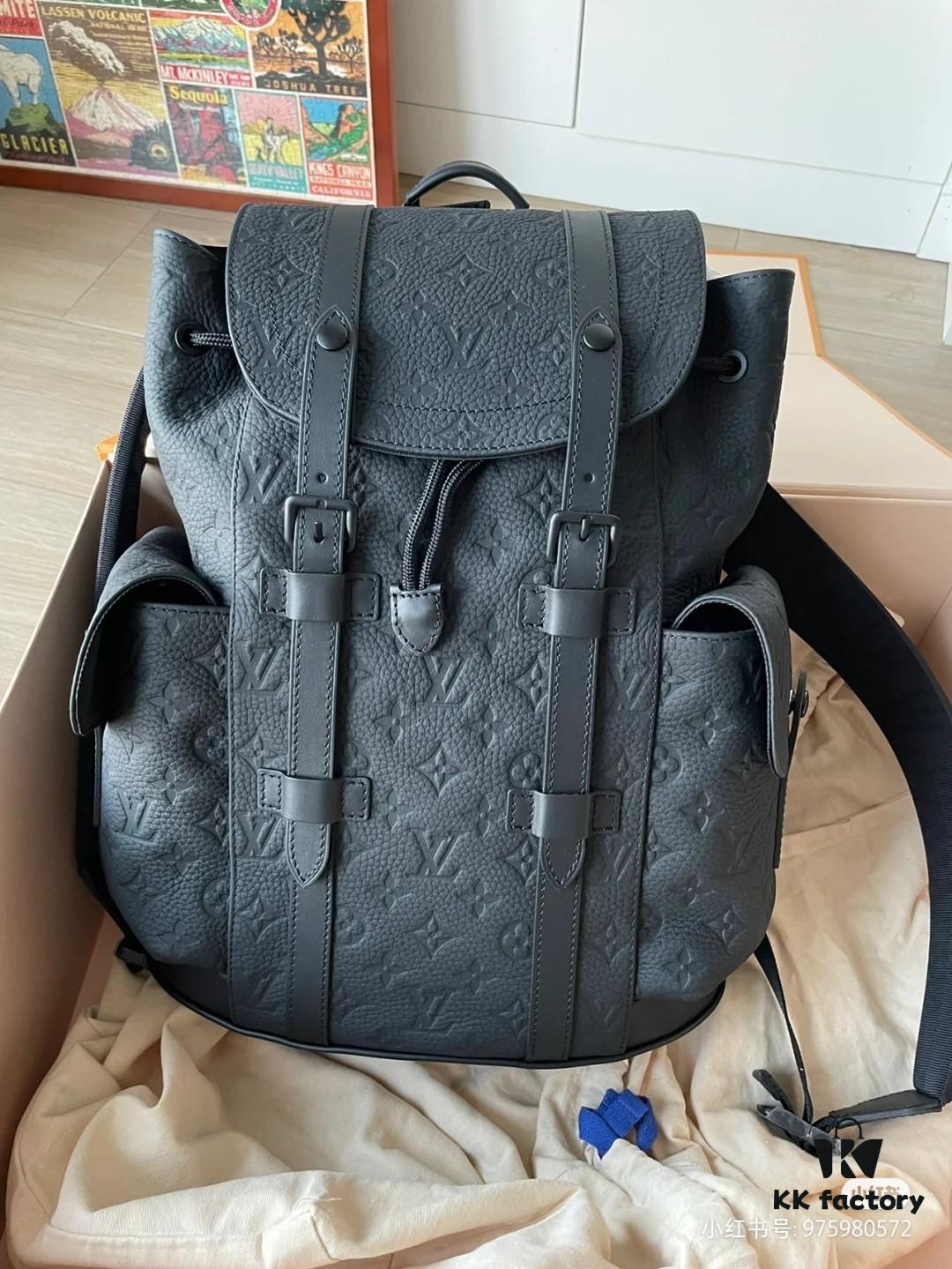 Original Chip Version 🦍 Model: M20899 Full Leather Embossed Small Backpack 🎮