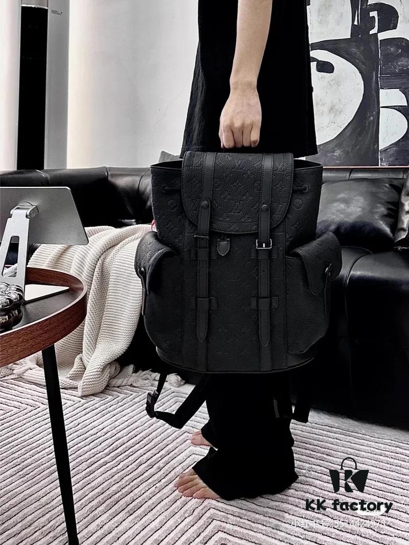 Original Chip Version 🦍 Model: M20899 Full Leather Embossed Small Backpack 🎮