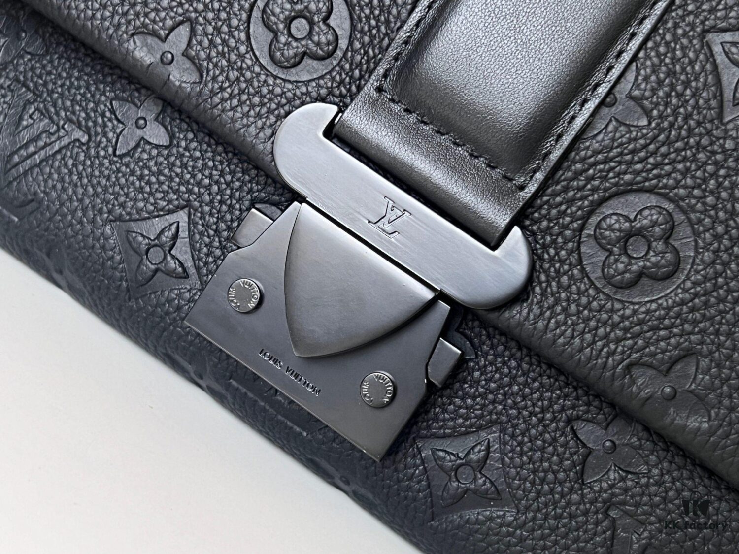 S-Cape Messenger Bag in M23741 Monogram Embossed Taurillon Cowhide Leather (M46794 Black Pattern)