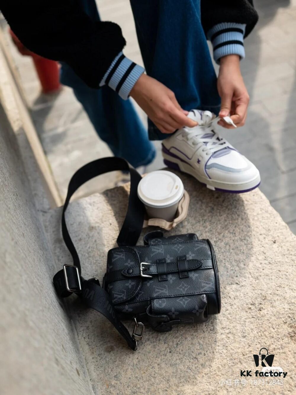 Original Chip Version 💥 Model: M82769 Black Flower Nano Christopher Bag