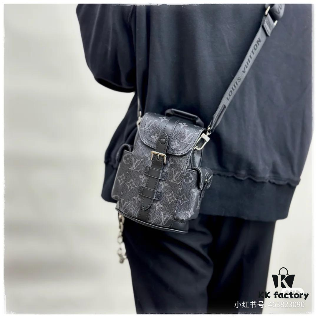 Original Chip Version 💥 Model: M82769 Black Flower Nano Christopher Bag