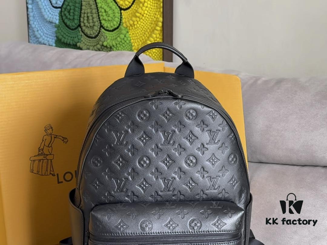 Original Factory Full-Grain Cowhide Leather 💞 Full Steel Hardware 😻 Reconfigurable Chip 👽 Model: M46553 Embossed Backpack 🤝 School Bag 🖤 This Discovery Backpack