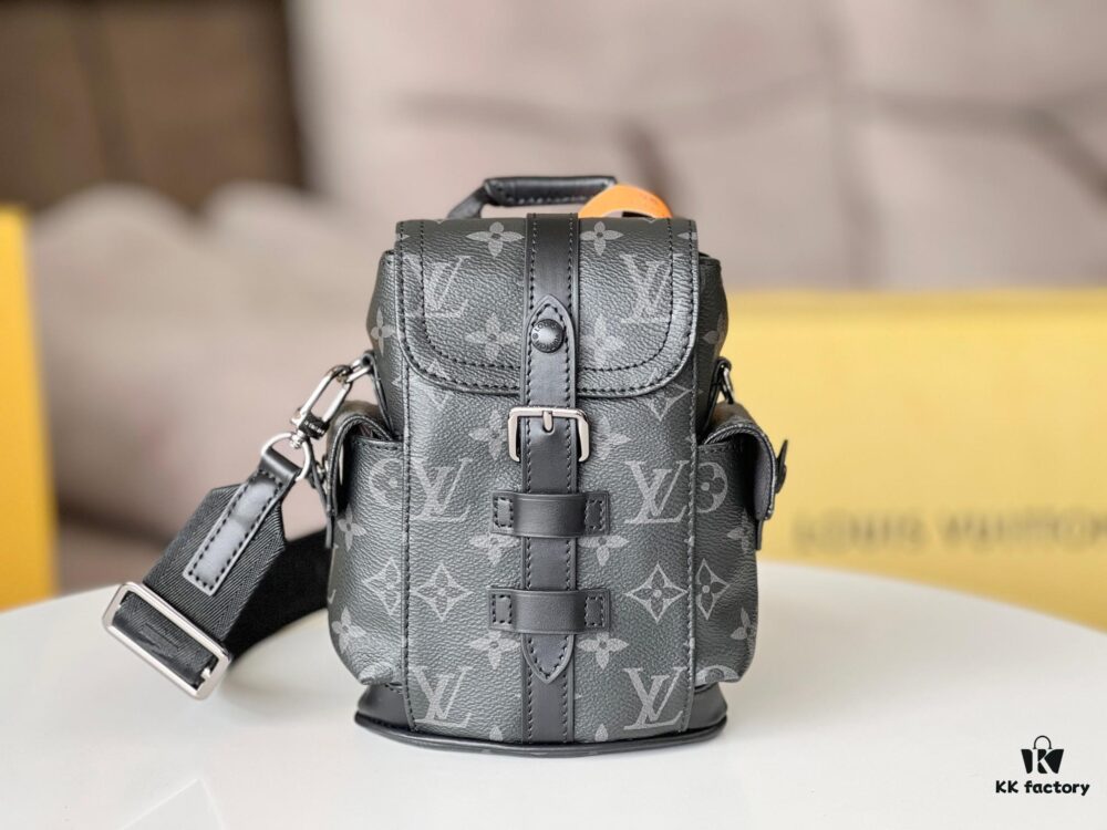 Top-Quality Original Stock M82769 Black Monogram Nano Christopher Mini Backpack for Men, 2024 New Arrival