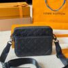 Genuine Leather Version LV Men's Three-in-One Black Warrior Trio Messenger Bag