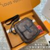 LV CHRISTOPHER Men's Crossbody Camera Bag, Mini Messenger Bag, Phone Pouch, High-Capacity Replica Airplane Box
