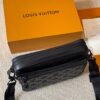 Genuine Leather Version LV Men's Three-in-One Black Warrior Trio Messenger Bag
