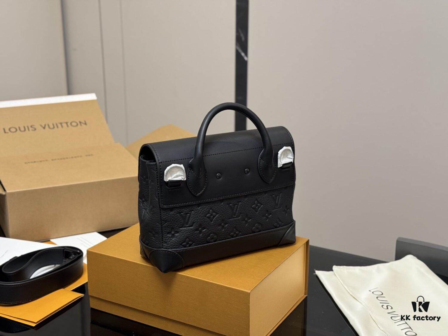 LV Men's Messenger Bag with Foldable Box